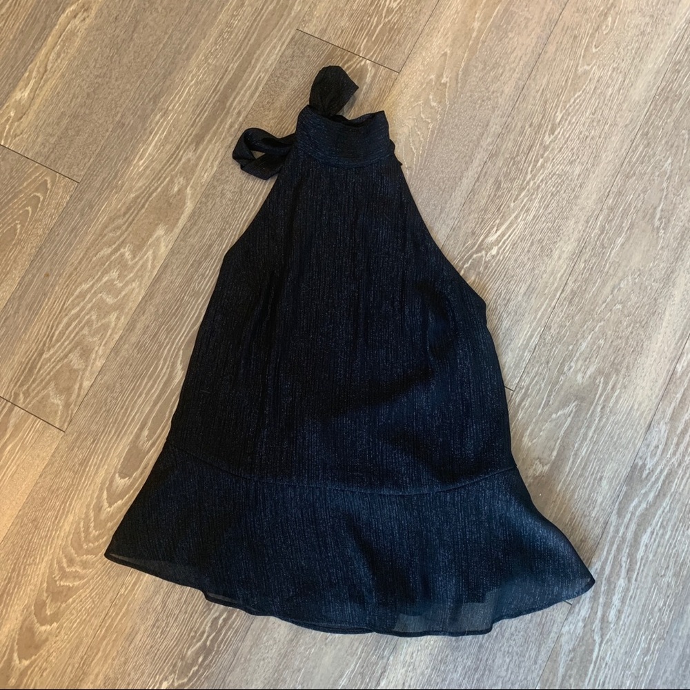 Express Tie-Back Shimmer Halter Top